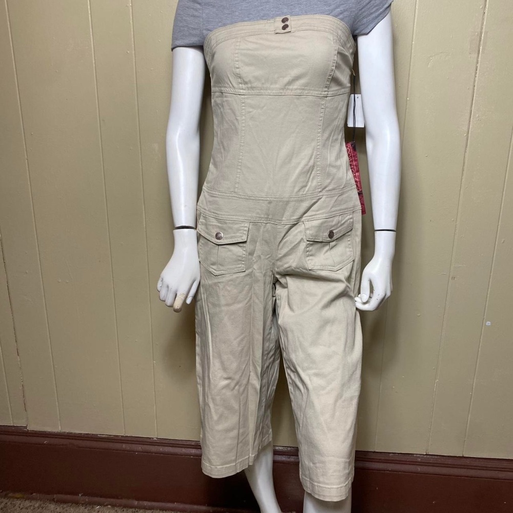 Khaki knees length Romper